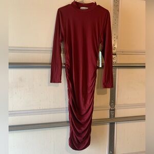 Beautiful maroon maternity dress